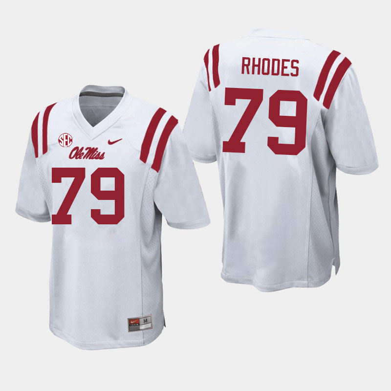 Ole Miss Rebels #79 Jordan Rhodes College Football Jerseys Sale-White